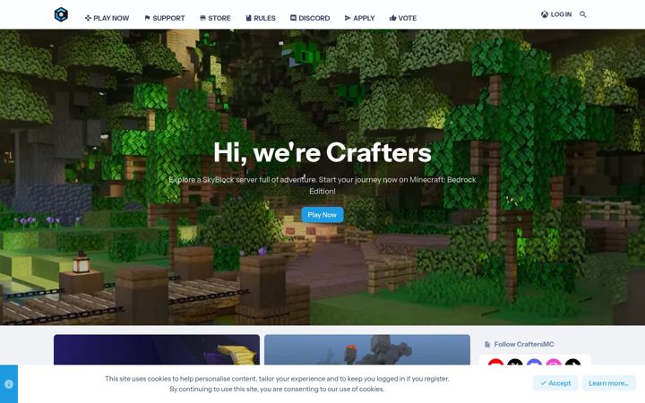 Screenshot of craftersmc.net