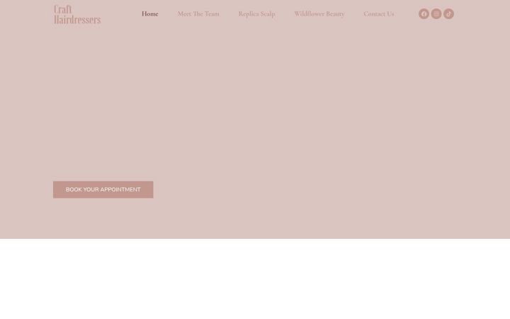 Screenshot of crafthairdressers.co.uk