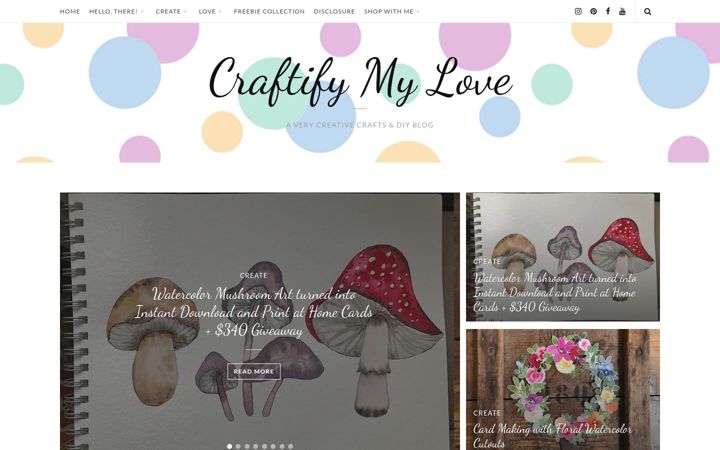 Screenshot of craftifymylove.com