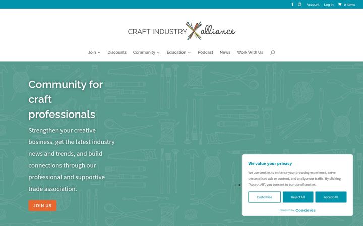 Screenshot of craftindustryalliance.org