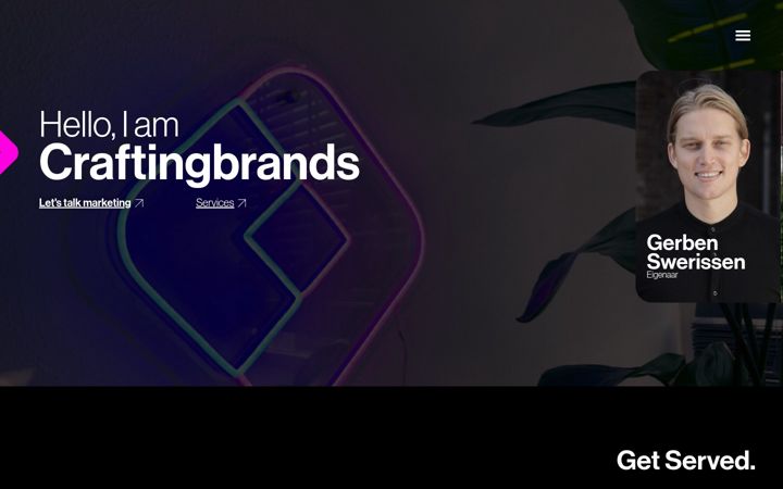 Screenshot van craftingbrands.nl