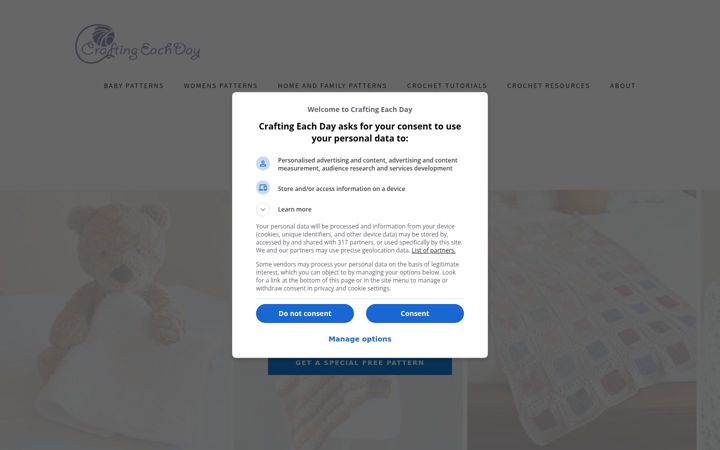 Screenshot of craftingeachday.com