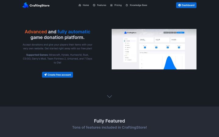 Screenshot of craftingstore.net