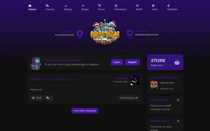 Screenshot of craftium.ro