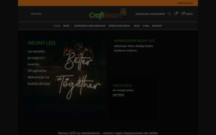 Ekraanipilt saidist craftneon.pl