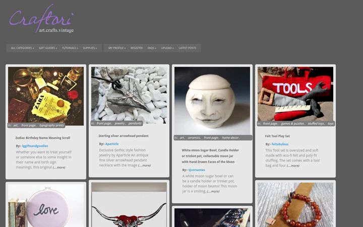 Screenshot of craftori.com