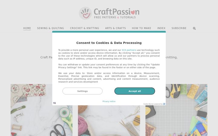 Screenshot of craftpassion.com