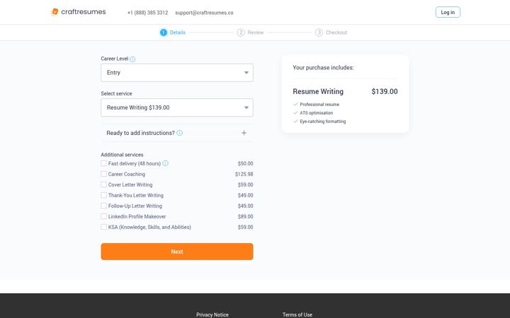 Screenshot of craftresumes.net
