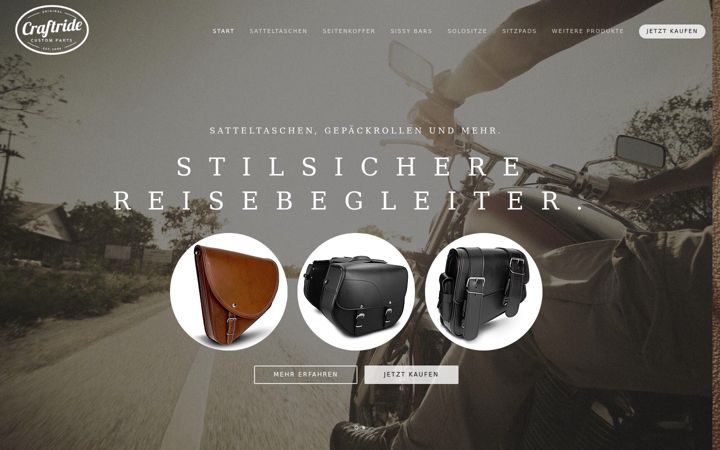 Screenshot of craftride.com