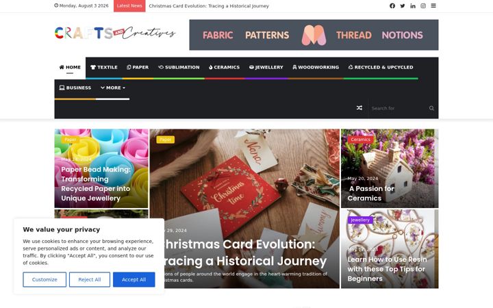 Screenshot of craftsandcreatives.com