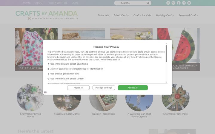 Screenshot του craftsbyamanda.com