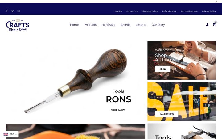 Screenshot of craftsbylittlebear.com