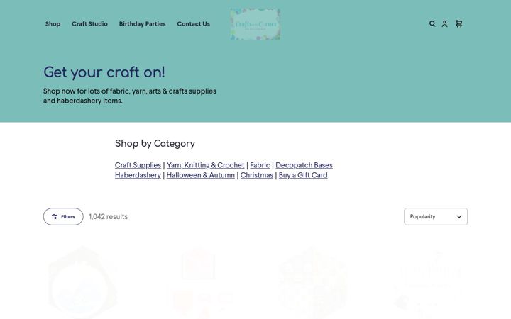 Screenshot of craftsinthecorner.co.uk