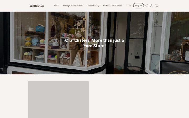 Screenshot of craftsisters.co.uk