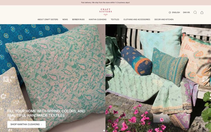 Screenshot of craftsisters.dk