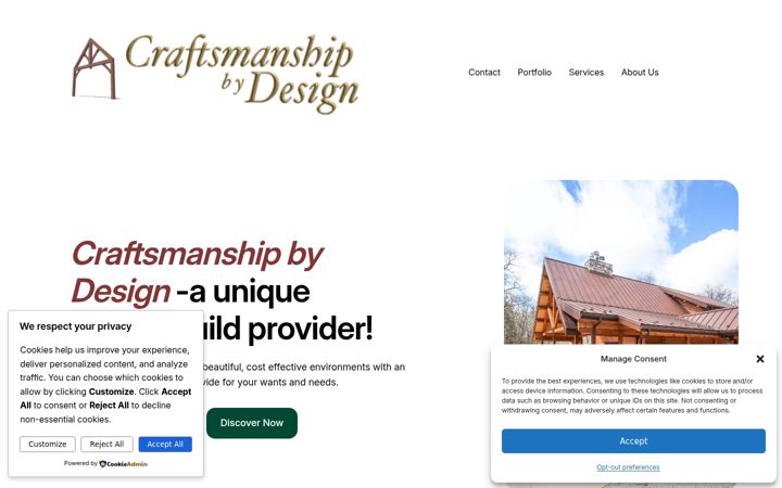 Screenshot of craftsmanshipbydesign.com