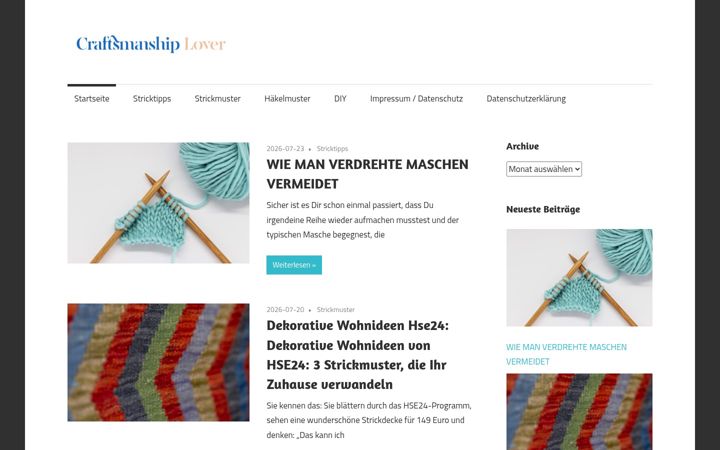 Snímek obrazovky craftsmanshiplover.info