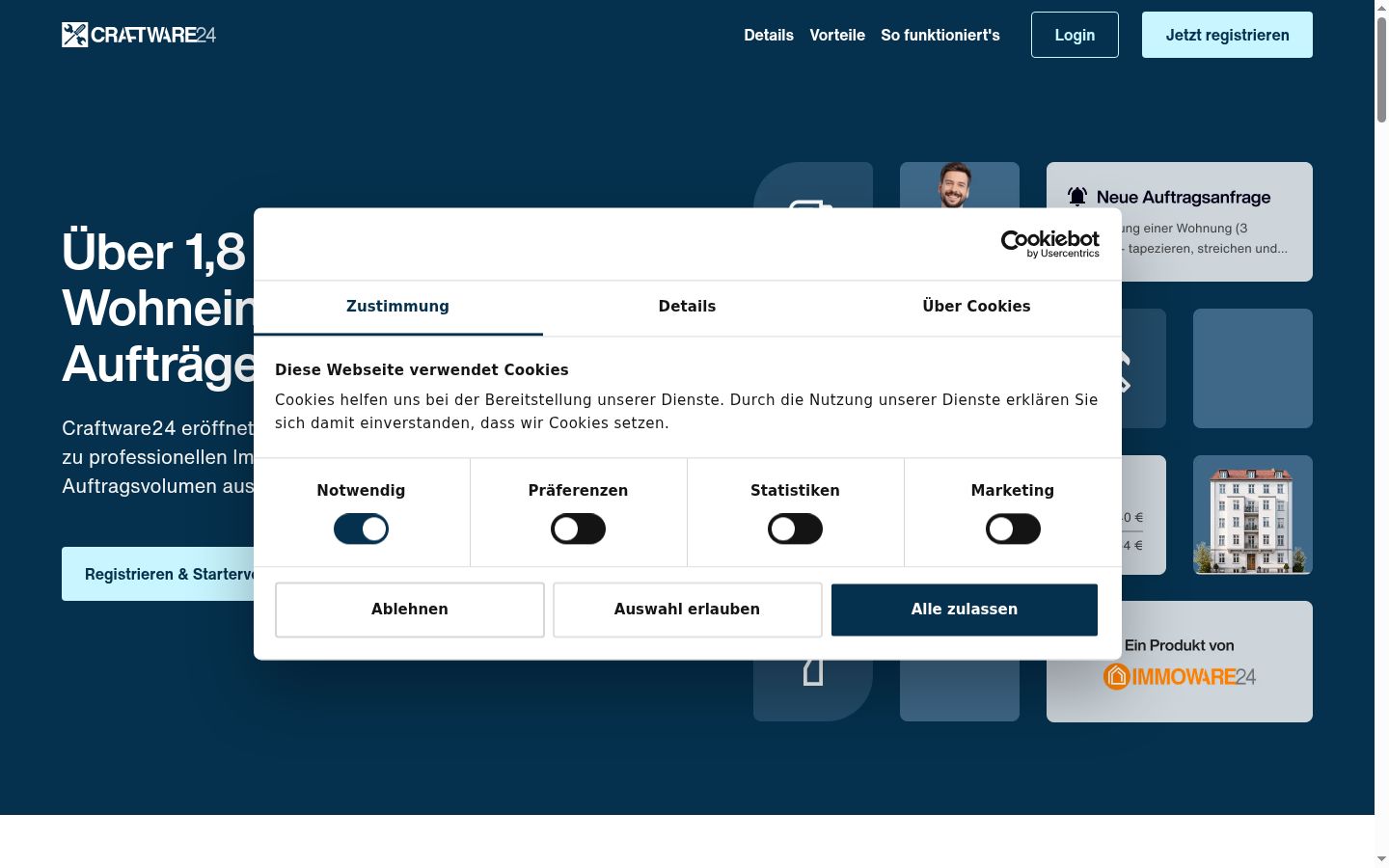 Sutikimo reklamjuostės, rodytos prieš bet kokią sąveiką, ekrano kopija