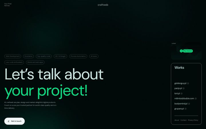 Screenshot of craftweb.pl