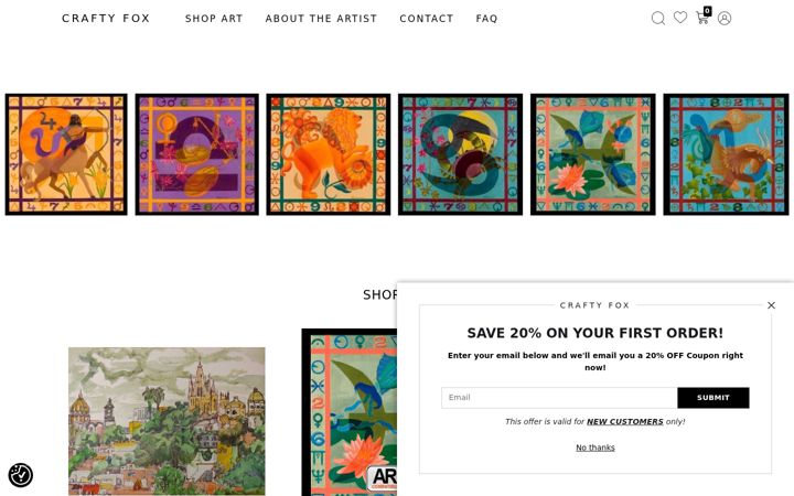 Screenshot of crafty-fox.com