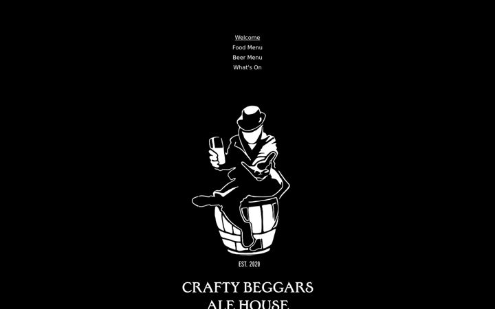 Screenshot stránky craftybeggars.co.uk