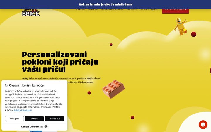 Screenshot of craftybrick.com