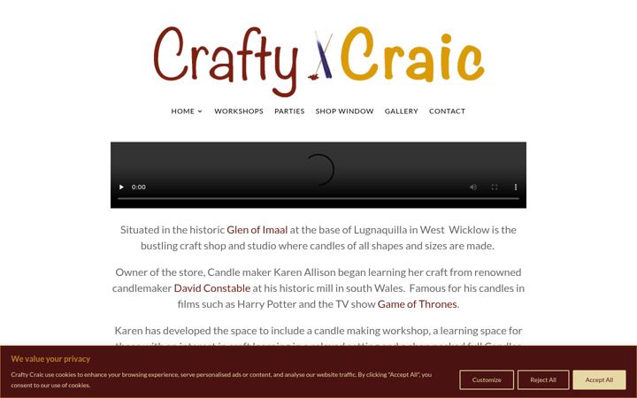 Skærmbillede af craftycraic.ie