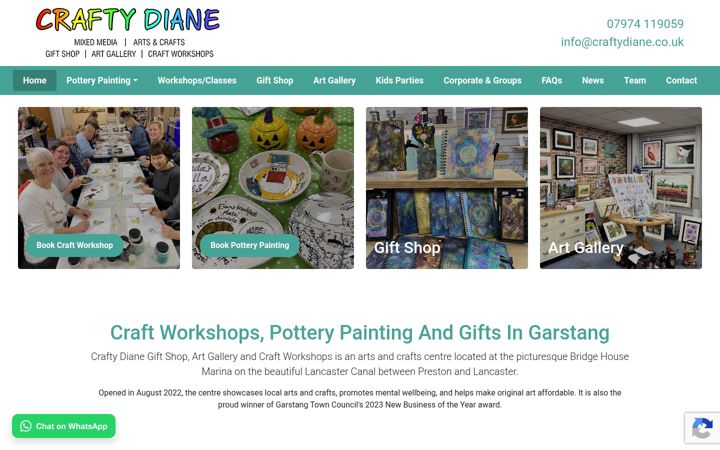 Screenshot of craftydiane.co.uk