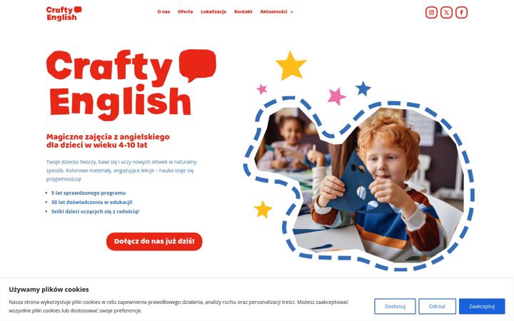Kuvakaappaus sivustosta craftyenglish.pl