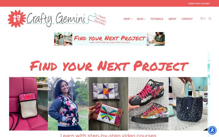Screenshot of craftygemini.com