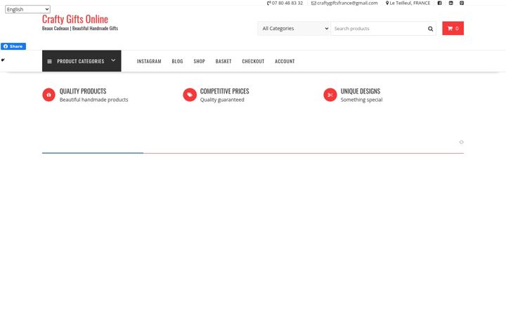 Screenshot of craftygiftsonline.com