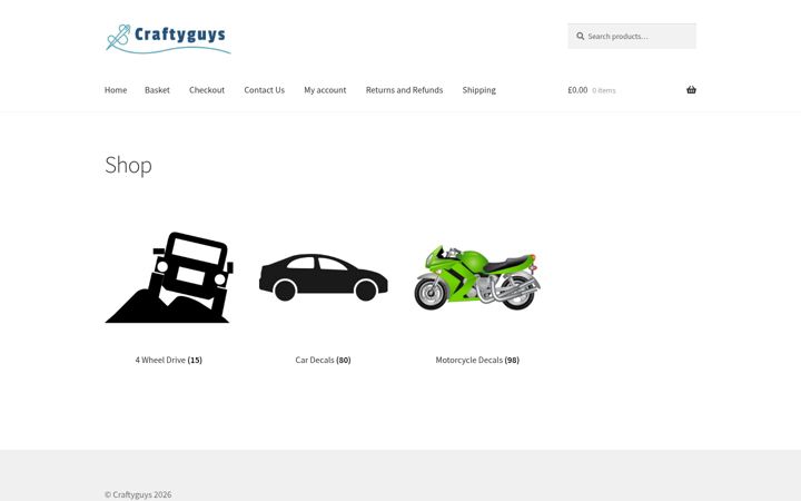 Screenshot of craftyguys.co.uk