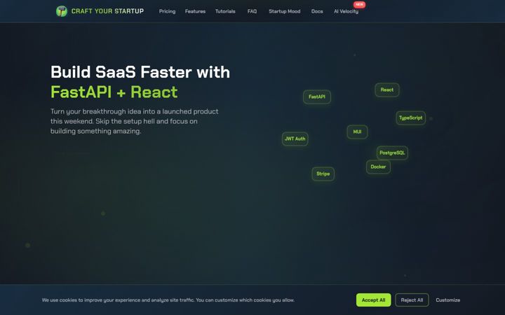 Screenshot of craftyourstartup.com