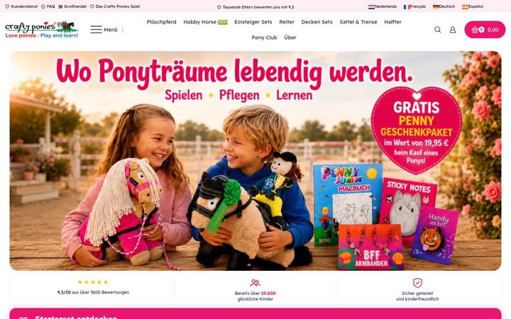 Screenshot of craftyponies.de