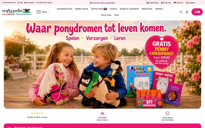 Screenshot of craftyponies.nl