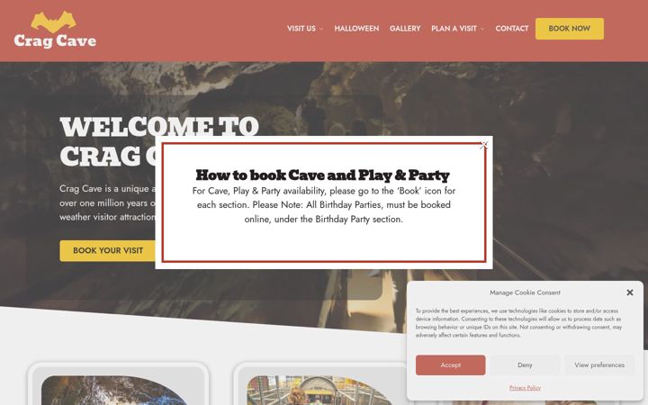 Screenshot of cragcave.com