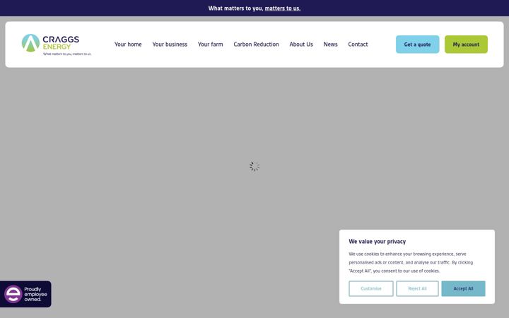 Screenshot di craggsenergy.co.uk