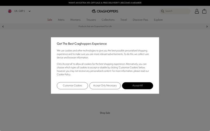 Screenshot di craghoppers.com