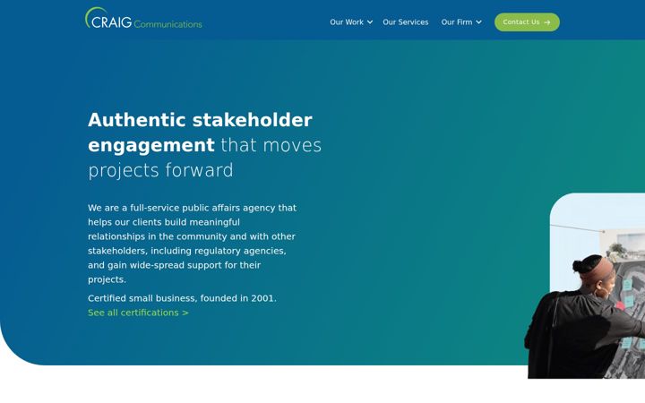 Screenshot of craig-communications.com