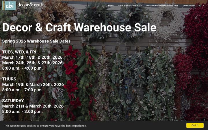 Screenshot of craigbachmanwarehousesale.com