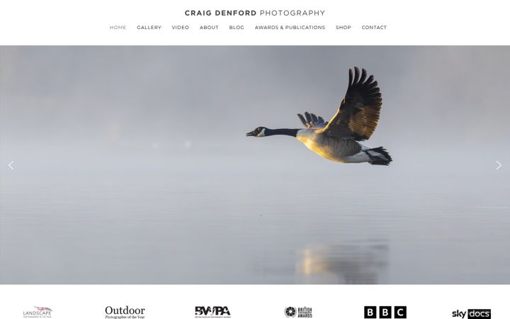Screenshot of craigdenfordphotography.co.uk