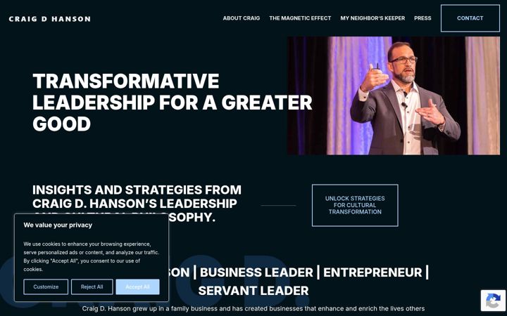Screenshot of craigdhanson.com
