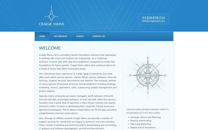 Screenshot of craigiemains.com