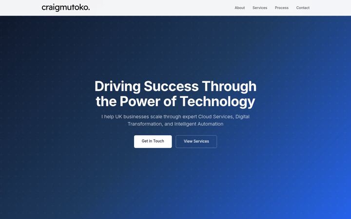 Screenshot of craigmutoko.co.uk