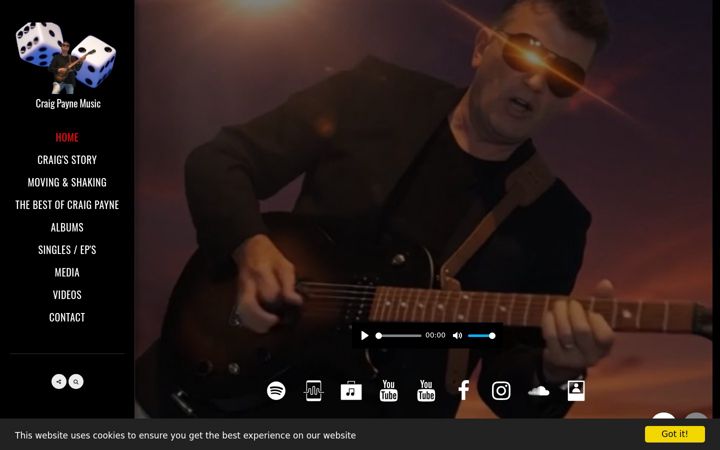 Screenshot of craigpaynemusic.org