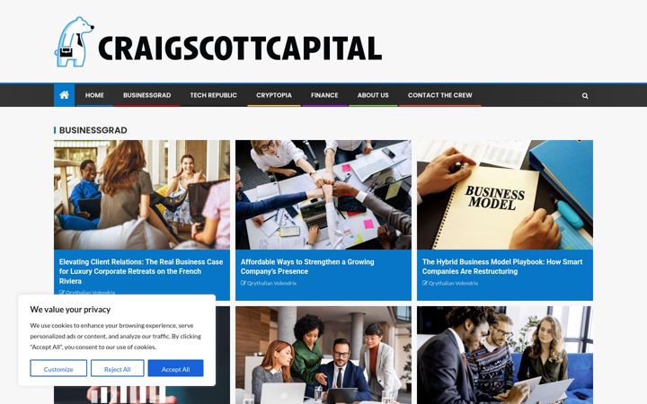 Screenshot of craigscottcapital.com