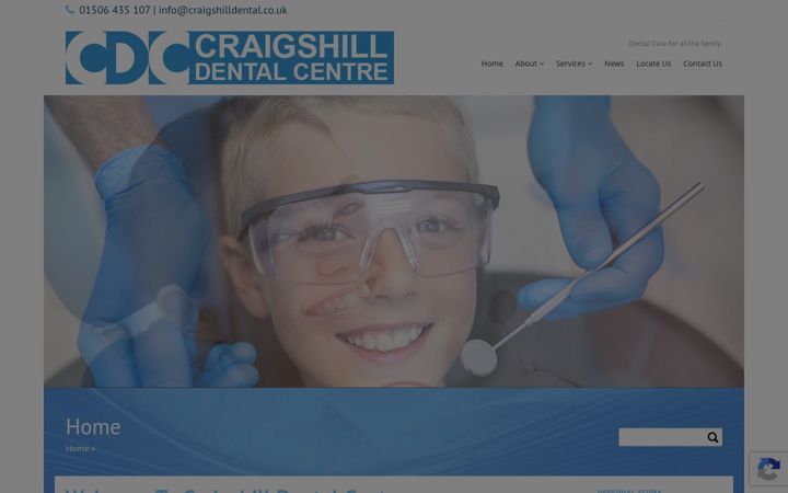 Skærmbillede af craigshilldental.co.uk