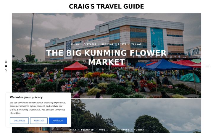 Screenshot of craigstravelguide.com