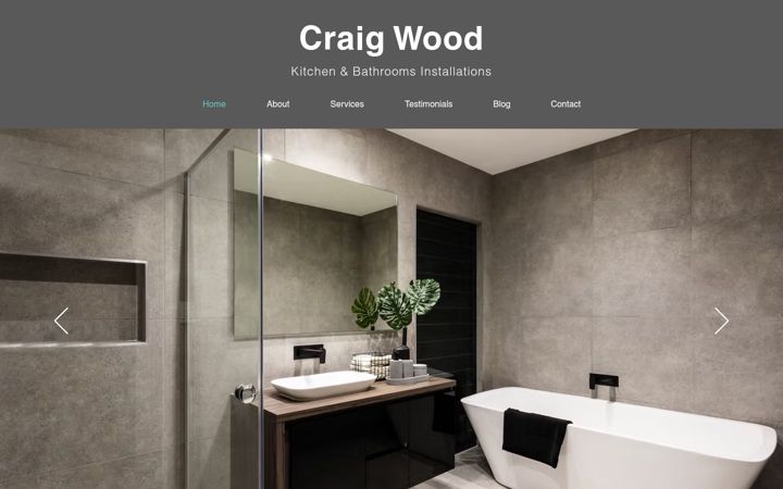 Skærmbillede af craigwoodkitchens.co.uk