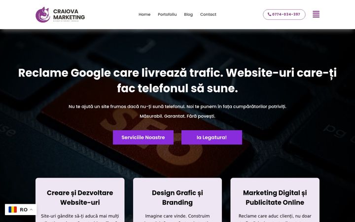 Screenshot of craiovamarketing.ro